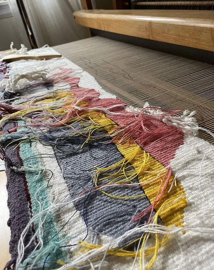 weaving✴︎tapestry The wildflower tapestry: weaving on the big loom — Rebecca Mezoff